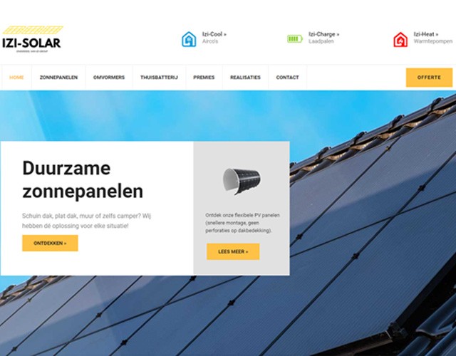 Izi-Solar website